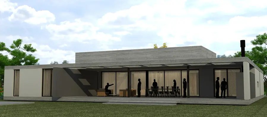 Invernón Arquitectos — Elevación del frente principal