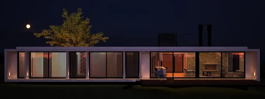 Invernón Arquitectos — La misma fachada de noche
