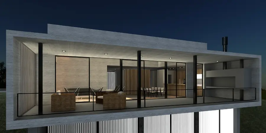 Invernón Arquitectos — El nivel principal despegado del suelo