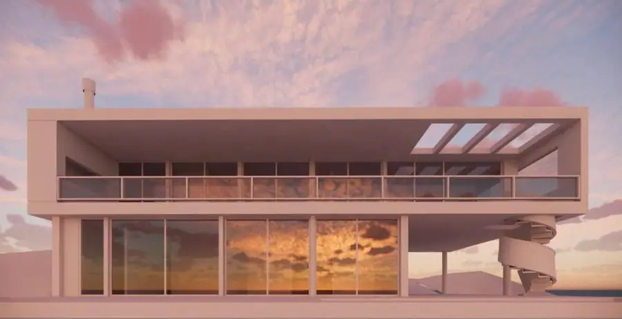 Invernón Arquitectos — Elevación del pabellón